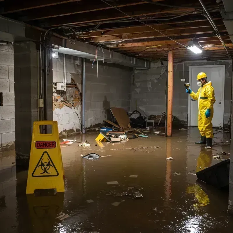 Flooded Basement Electrical Hazard in McConnellstown, PA Property